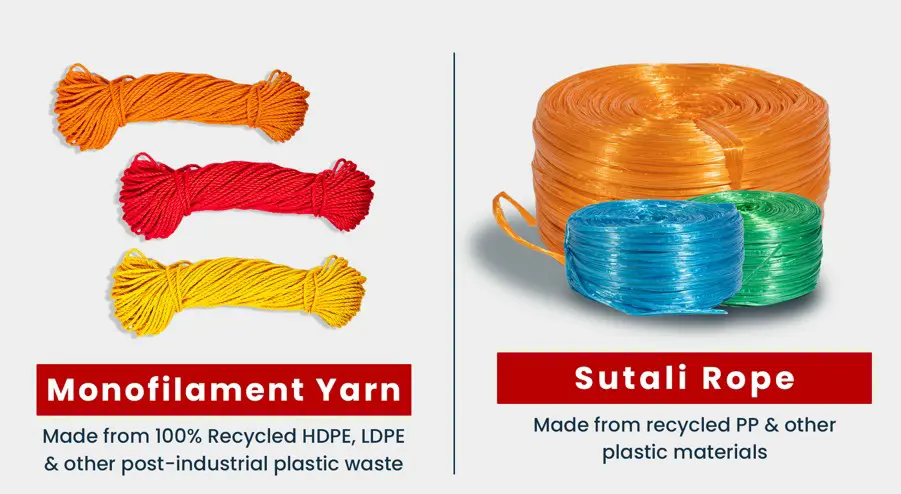 Recycled Monofilament Yarn & Sutali Rope in Nepal